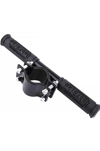 İdeas4comfort Supplementary Handlebar for Scooter, Adjustable, 23 cm, Silicone Grips, Black