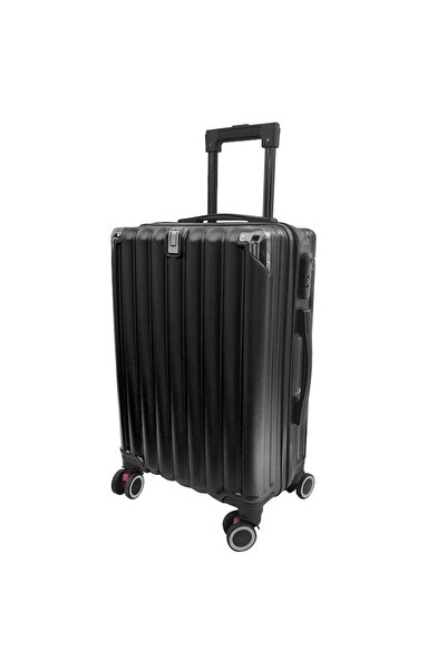 OEM Troler ROSMD ABS calitate premium, cui agatator, 4 roti 360 de grade 55x35x25, Negru