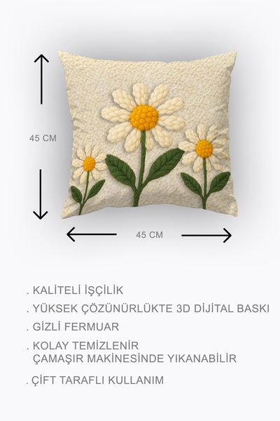 G&C HOME Набір з 2 двосторонніх чохлів для подушок з цифровим принтом у вигляді візерунка «Панчі»