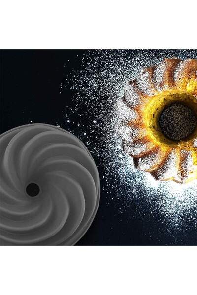 SIKS Baking Pan for Cakes, Cake, Silicone Material, Round, 22x9.5 cm, Gray