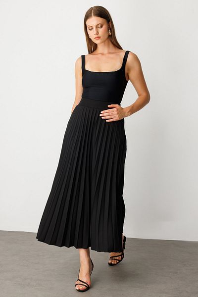 Ekol Pleated Maxi Length Skirt