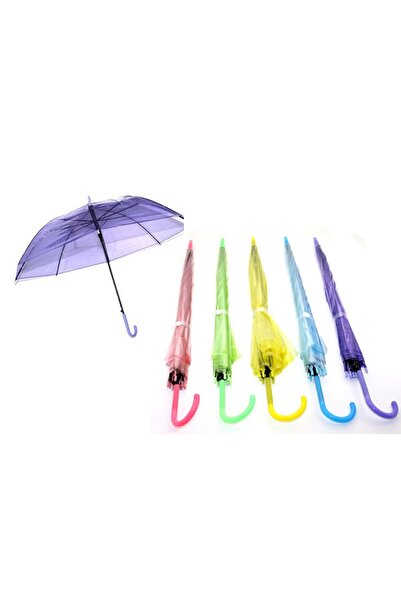 Store Renkli Şeffaf Şemsiye 70*94 Cm