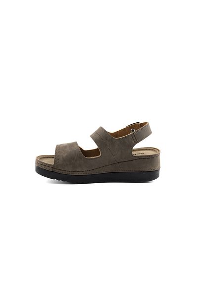 Roy Jones Women's Orthopedic Anatomical Sole Double Banded Velcro Back Buckle Daily Sandals Slippers