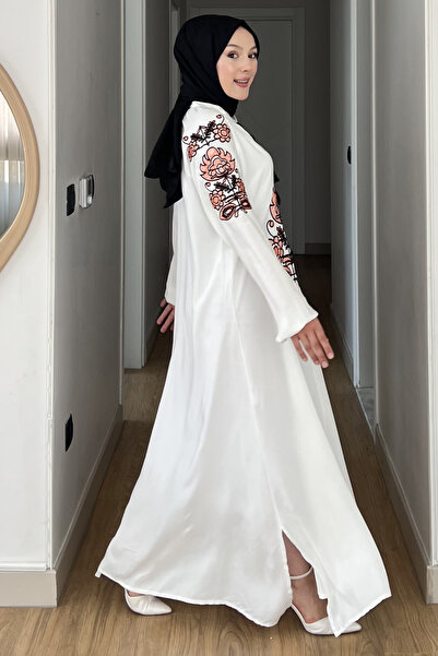 SaklıButik Φόρεμα Nefha Μεγάλο Κεντημένο Φόρεμα με Φούντες SK-8534