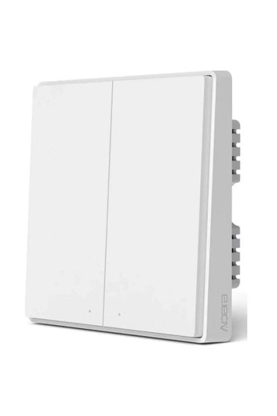Aqara Intrerupator inteligent ingropat AQARA Smart Wall Switch EU, fara nul, 2 butoane