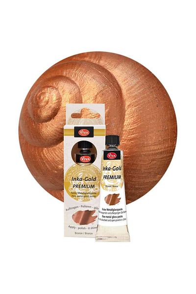Viva Decor Intense effect metallic paint, absorbent surfaces Inka-Gold Premium, VIVA DECOR, 40g Bronze