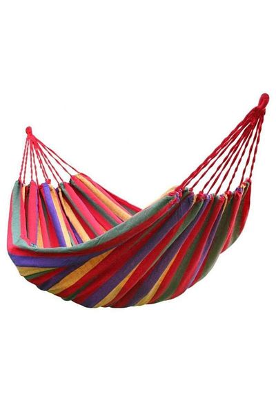 SIKS ® Hammock Size 190x75, Max 120 Kg, Multicolor Red