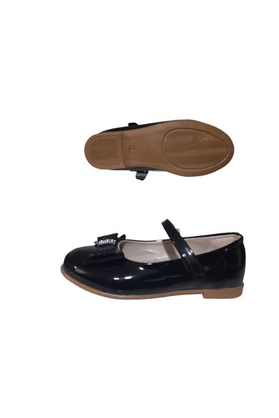 Anıl Bebe Anil Kids Girls Black Velcro Casual Stylish Ballerina Shoes Ak65-889