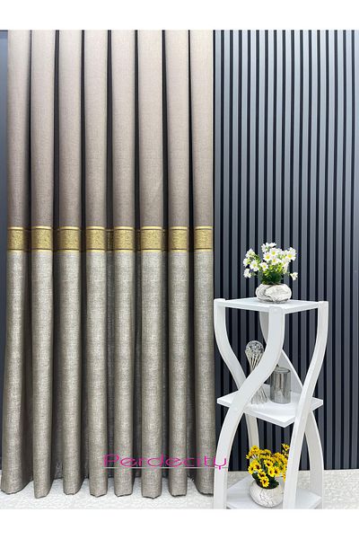 PERDECITY Sun Gold Tape Mink Board Background Curtain 1X3 Tight Pile [Single Wing] Suitable for Any Room