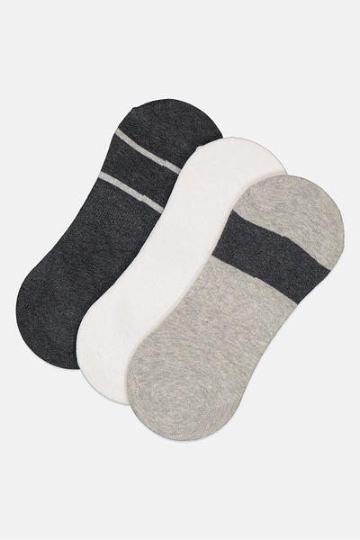 Tapout Men 3 Pairs Solid Ankle Socks, Multicolor