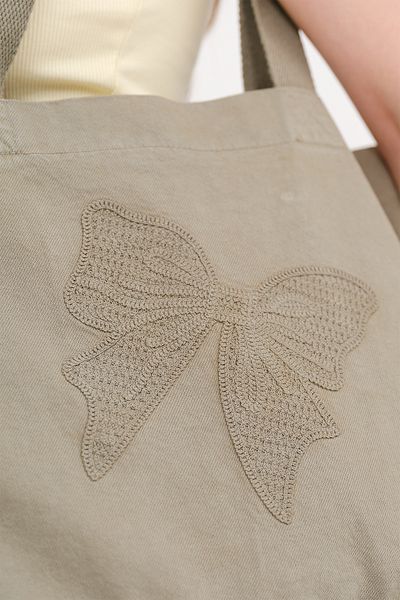 Addax Ribbon Detailed Tote Bag Ç5001-G6