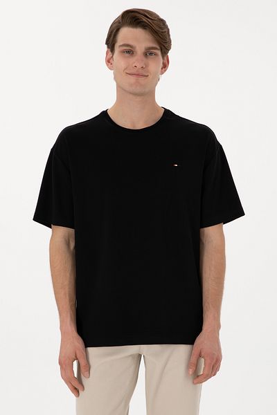 U.S. Polo Assn. Men's Comfort Fit Crew Neck Black T-Shirt 50307322-Vr046