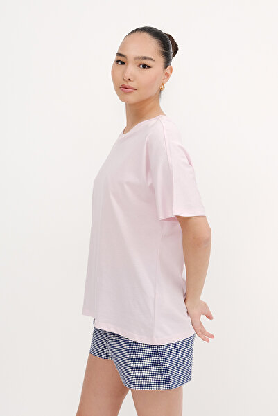 Addax Short Sleeve Oversize Basic T-shirt P0730-J6J7Y4