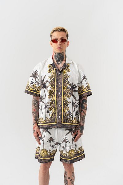 go gang own Комплект от риза и шорти Fallpalm Oversize