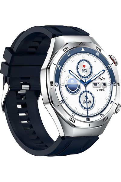 X.Cell Elite7 Smartwatch, 1.52" HD, BT Calling, IP67, SpO₂, 7-Day Battery, Blue Strap – iOS/Android