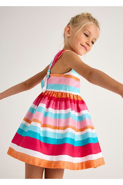 MAYORAL Girl's Asymmetrical Striped Dress