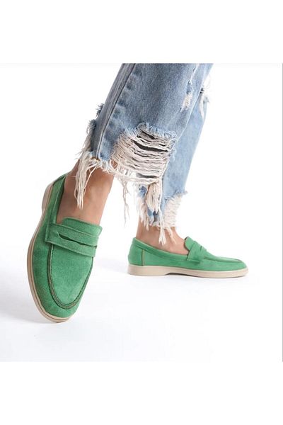 CERCİBAZAAR Colorful Women's Loafer Shoes – Comfortable and Stylish Casual Style