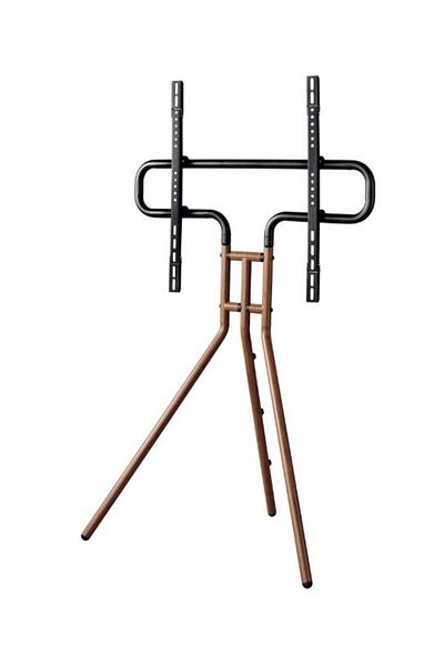 Hama Hama Easel Design TV Stand 118092, Adjustable Height, 37"-75" (94cm-191cm), 40 Kg (Black/Brown)