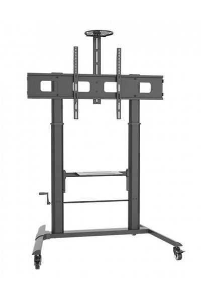 Techly Techly ICA-TR230 mobile TV stand on wheels, shelf for multimedia devices, 52 - 110 inches, adjustable