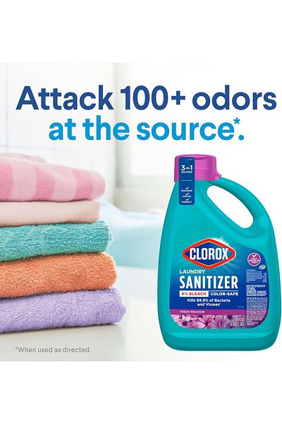 Clorox Laundry Sanitizer, 0% Bleach, Color Safe, Clean Linen, 1.24L