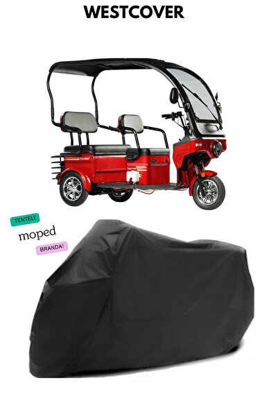 WestCover 3 tekerlekli Elektrikli Tenteli Moped Branda Örtüsü Siyah