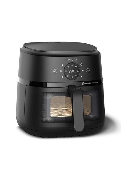 Philips 1700W 2000 Series Unique RapidAir Technology Air Fryer Black 6.2 Liter
