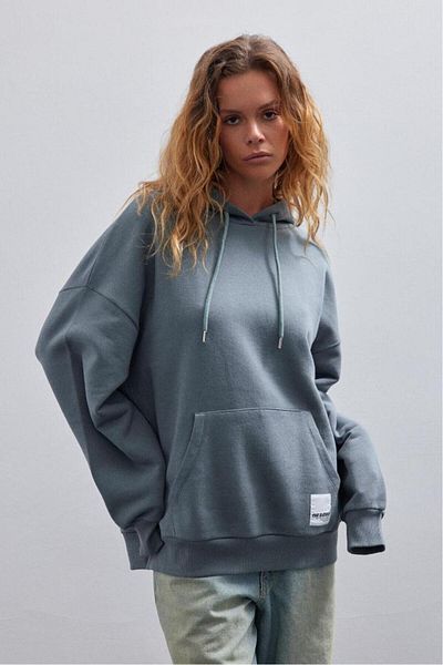 bases. Oversize Fleece Hooded Sweatshirt
