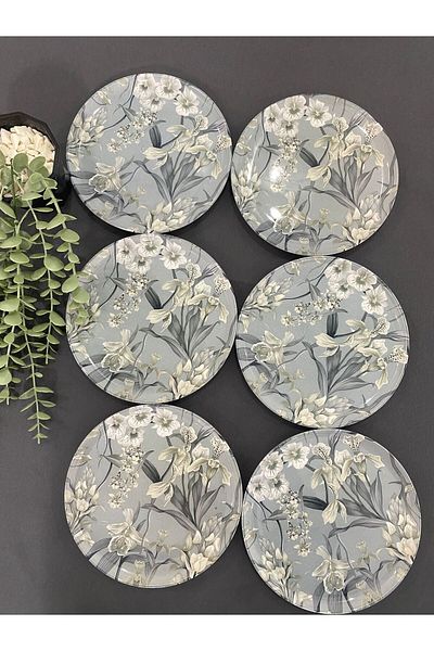 VENÜS HOME DECORATION Miracle Flower Series 6-Piece Cake Plate