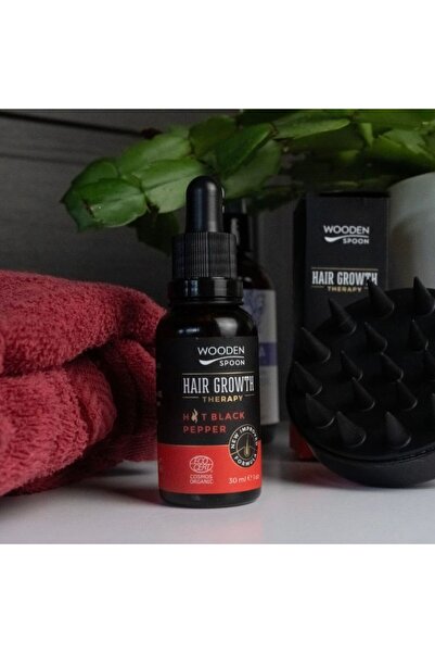 Wooden Spoon Sérum pro růst vlasů s černým pepřem WoodenSpoon 30 ml