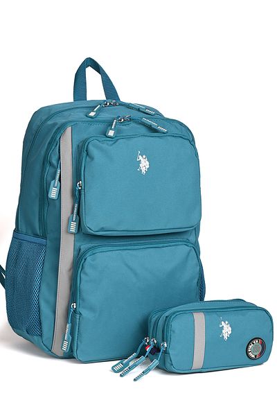 U.S. Polo Assn. SUA Polo Assn. Plcan24002 Set rucsac școală și zilnic + suport stilou turcoaz