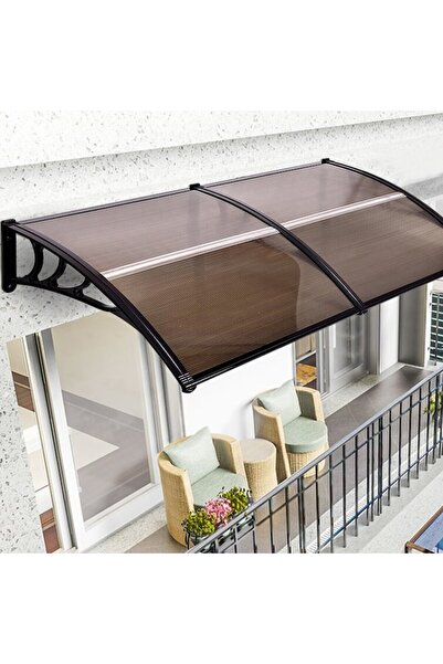 OEM Modular awning, smoky polycarbonate, 240 x 150 cm