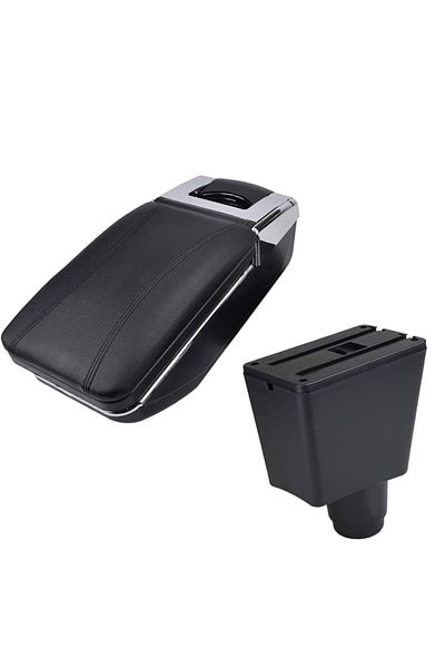AVR AVR® armrest for Dacia Logan 2 Sandero 2 Facelift (2017-2020) model 6H, black, eco-leather