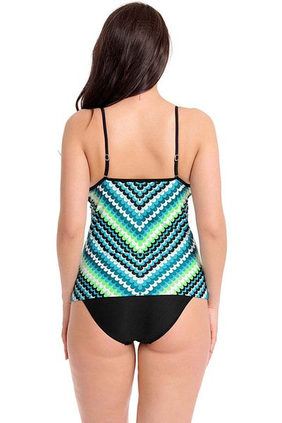 WildFashion Two-piece tankini swimsuit with colorful top SW1451-1121
