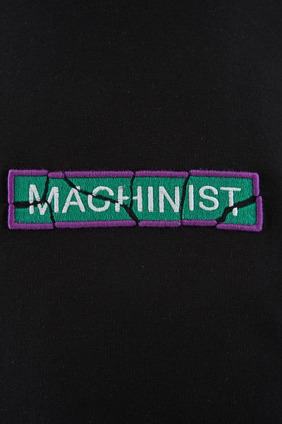 Machinist Pieced Technical Embroidered Tee Dark Black