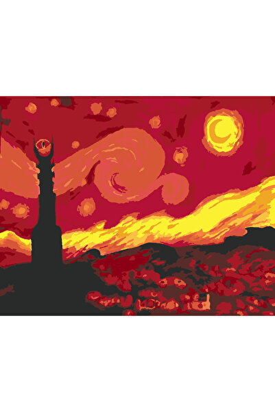 wombhobby orta dünyada gece yüzüklerin efendisi Sayılarla Boyama Seti 50x65 Ç...