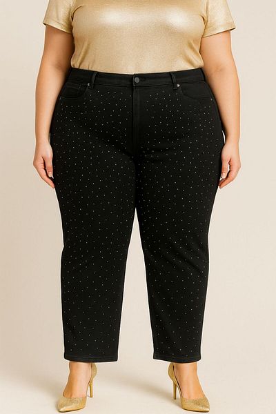 ELONİ Super Battal Large Size Lycra Stone Jeans