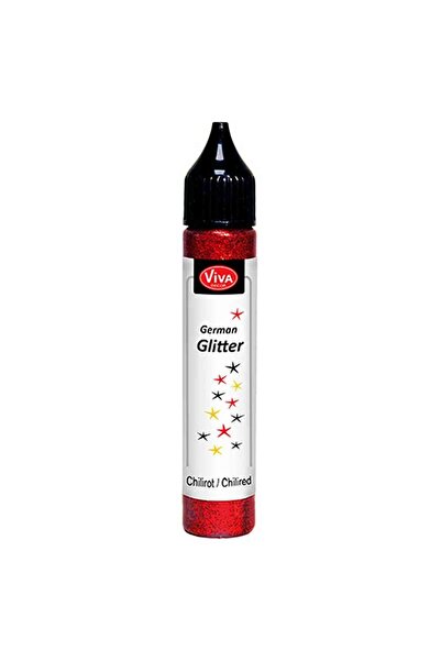 Viva Decor Washable adhesive glitter for all surfaces, VIVA DECOR, 28ml Red