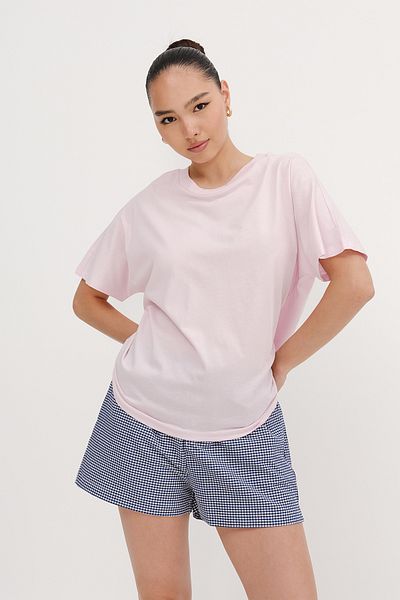 Addax Short Sleeve Oversize Basic T-shirt P0730-J6J7Y4