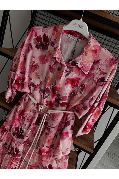 My twins Ewas Design Midi Length Skirt Shirt Women's Plus Size Cotton Double Suit