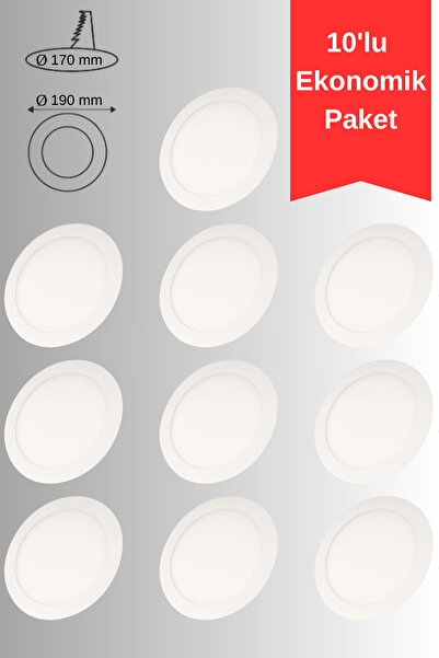 ga gözde aydınlatma 15w Sıva Altı Slim Led Spot Panel Beyaz Işık 6400k Alüminyum Kasa Tavan Aydınlatma 10'lu