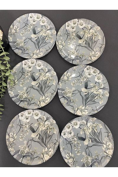 VENÜS HOME DECORATION Miracle Flower Series 6-Piece Cake Plate