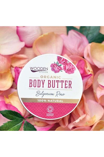 Wooden Spoon Unt de corp cu trandafir bulgăresc, lingură de lemn, 100 ml