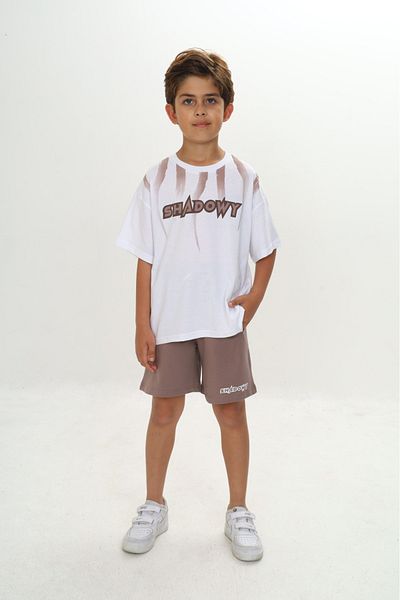 Toontoy Boy's Shadowy Printed Shorts Suit