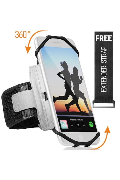 İdeas4comfort Husa banderola pentru brat/mana pentru alergat, yoga, fitness, Universala, 360° rotire, Armband sup