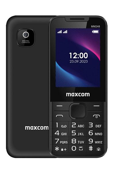 MAXCOM Telefon mobil Classic MM248, Dual SIM, 4G, Negru - Design fiabil și compact