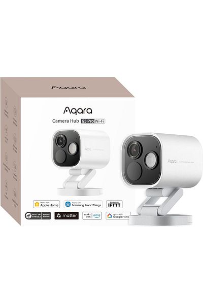 Aqara كاميرا 4 ميجا بكسل G5 Pro WiFi، كاميرا مراقبة خارجية برؤية ليلية ملونة حقيقية، 2.4/5 جيجاهرتز، Ho