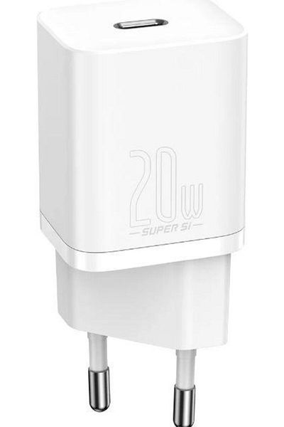 Baseus Baseus Super Si CCSUP-B02 USB Power Adapter, 20W, 1 X USB Type-C (White)