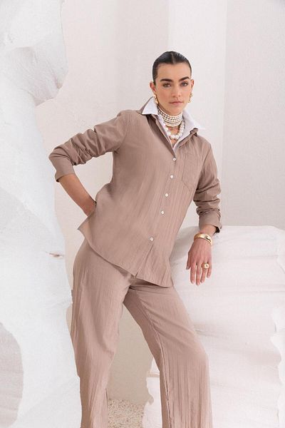 ALLDAY Mink-Crash Pants Suit