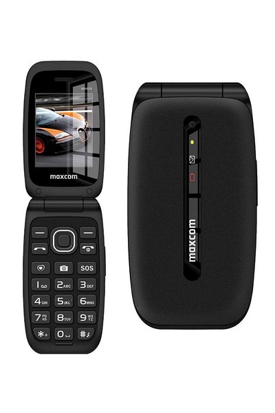 MAXCOM Comfort MM828, Dual SIM, Telefon 4G, Ecran 2.4", Negru - Fiabil și Compact - Elemente de Bază