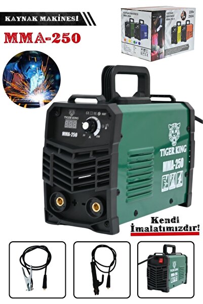 makina dünyası Tiger King 250 Amper Dijital Göstergeli İnvertör Kaynak Makine...